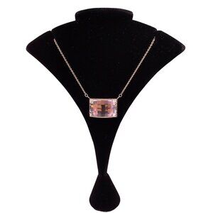 Swarovski Womens Silver Tone Crystal Necklace Adjustable Chain Clear Pendant